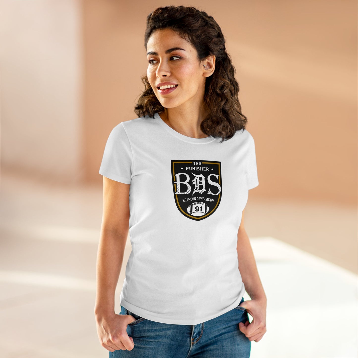 BDS Logo - Women's Cotton Crew Tee (White)