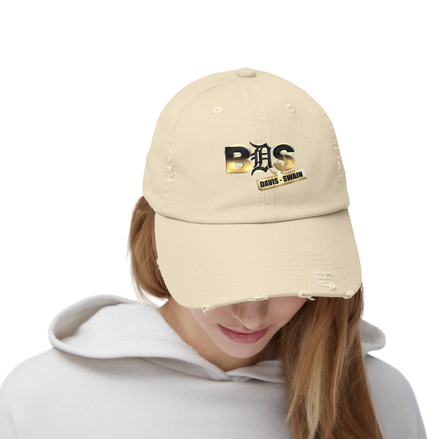 BDS Chain Logo - Unisex Distressed Hat (Tan)